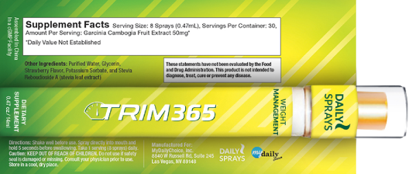 Trim 365 Spray label